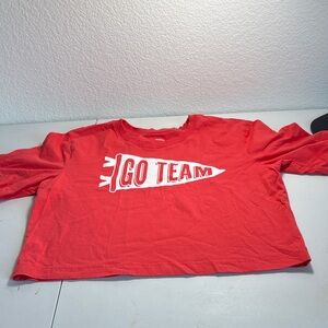 Maeve Bright Red Graphic Short Sleeve Tee - short length